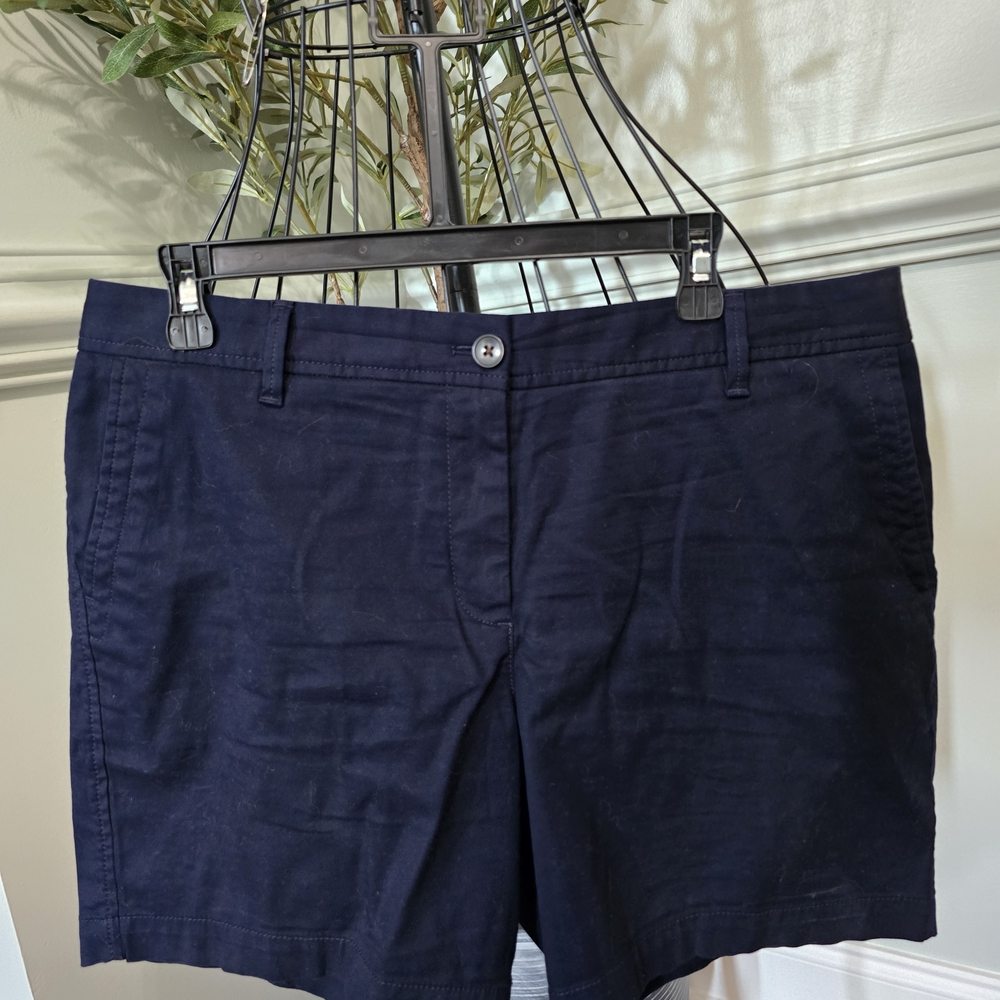 Talbots Navy 6" Chino Shorts